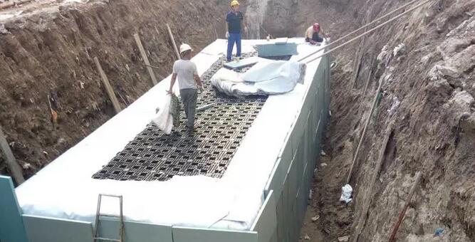 逸通海绵城市建设之雨水收集PP模块施工介绍