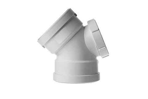 hdpe45°弯头双扩带检丨HDPE压盖柔性承插链接静音管