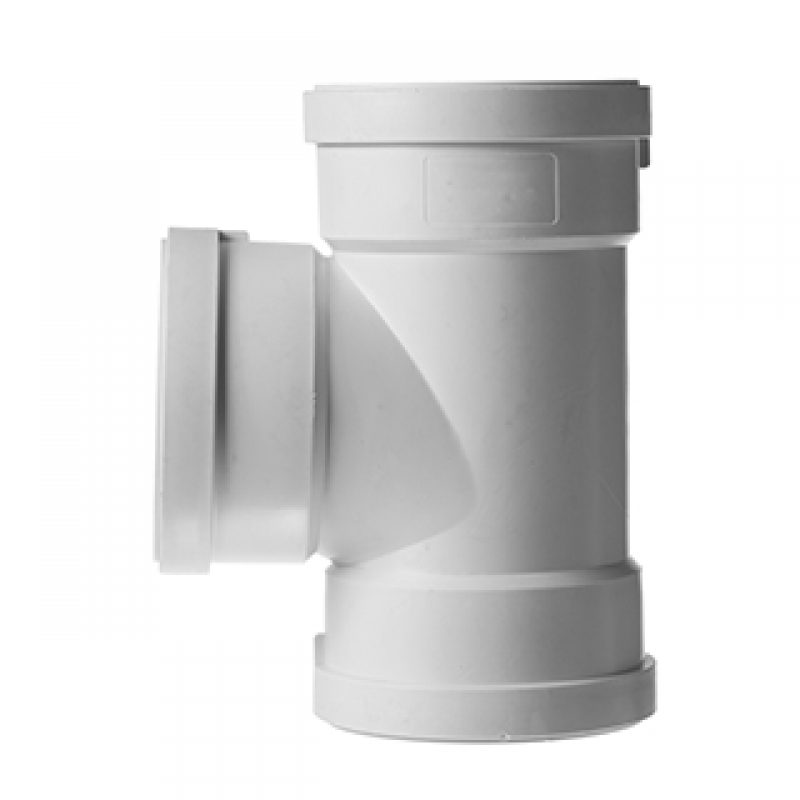 HDPE 顺水三通 丨 压盖试柔性承插静音管