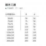 HDPE 顺水三通 丨 压盖式柔性承插静音管